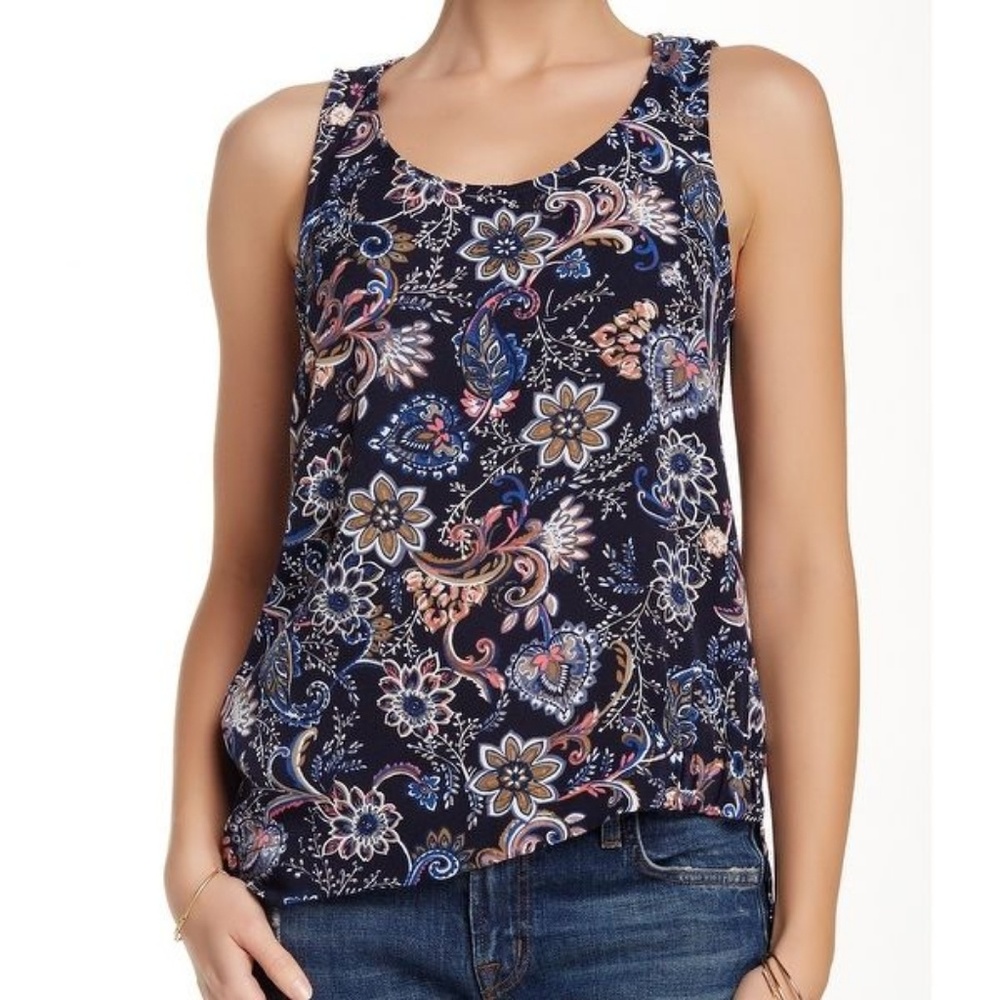 Anthropologie Ro&De Navy Blue Flora…